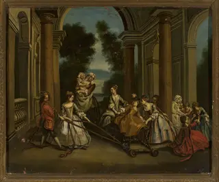 Four stages of human life: Childhood, by Nicolas Lancret, oil, 1726