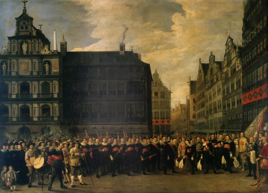 Portrait of the Members of the Guild ''Oude Voetboog'' ("Old Arbalest") in Antwerp, by David Teniers the Younger, oil, 1643