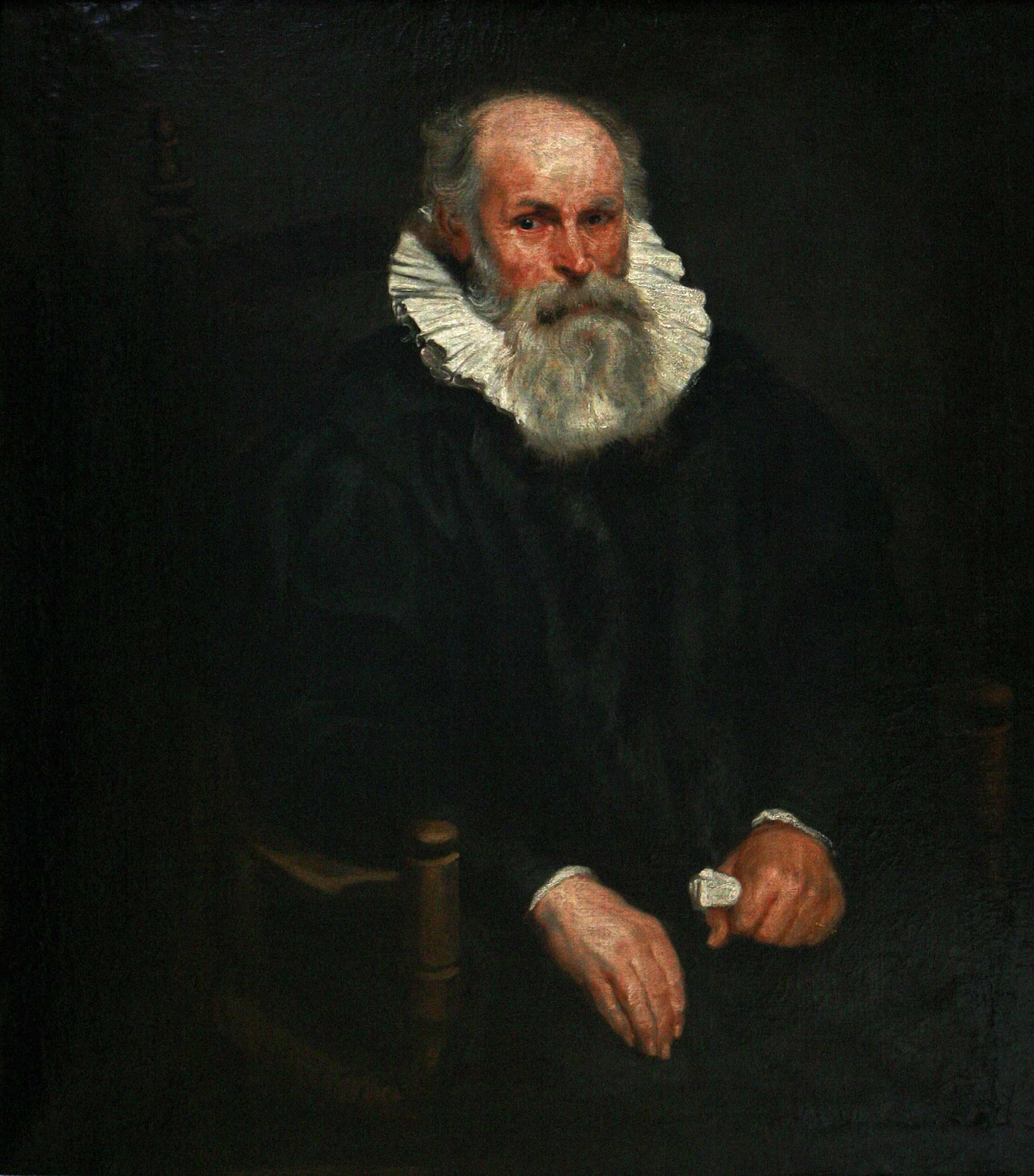 Portrait of an old man, detail