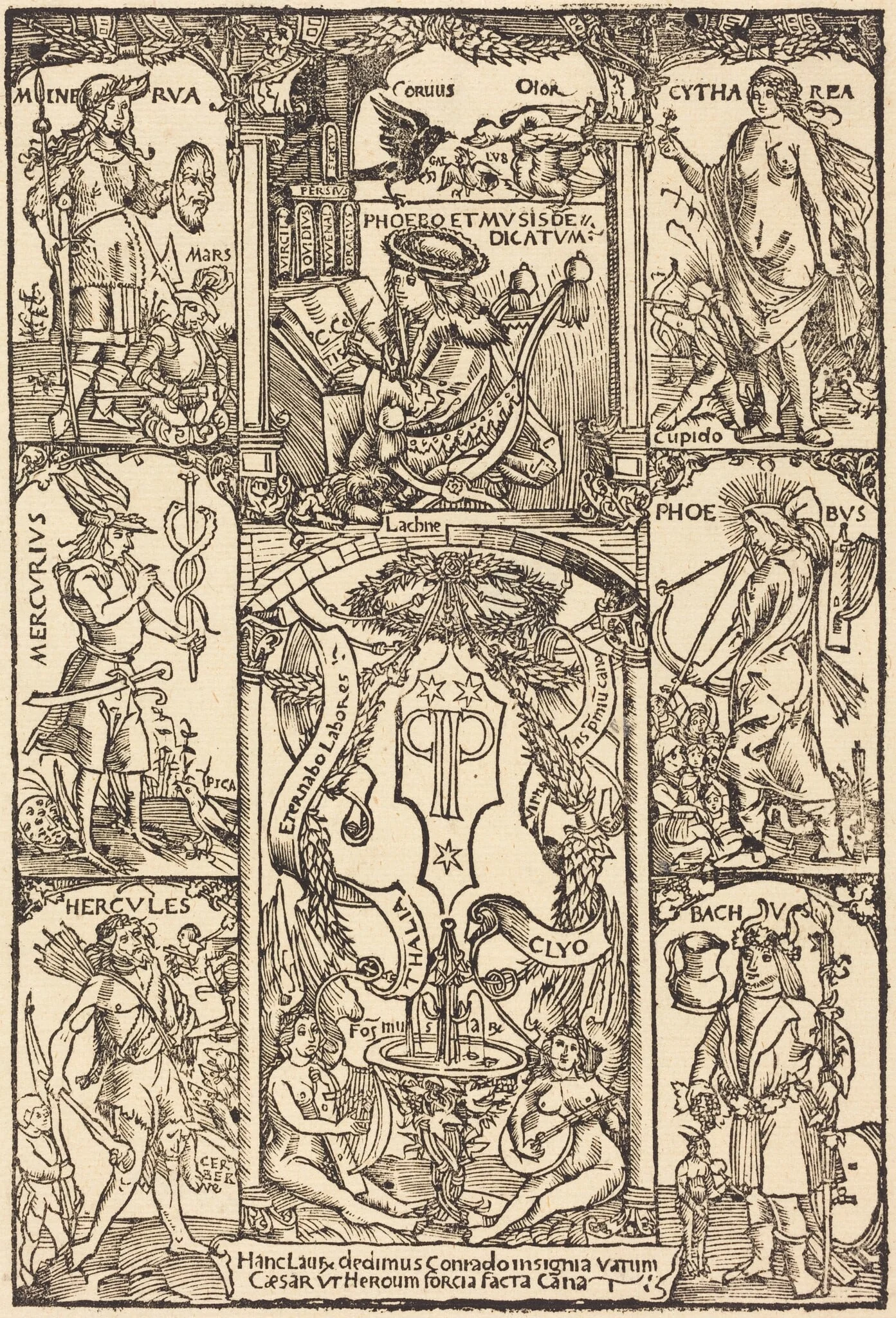 Celtes Surrounded by Greek and Roman Gods, detail