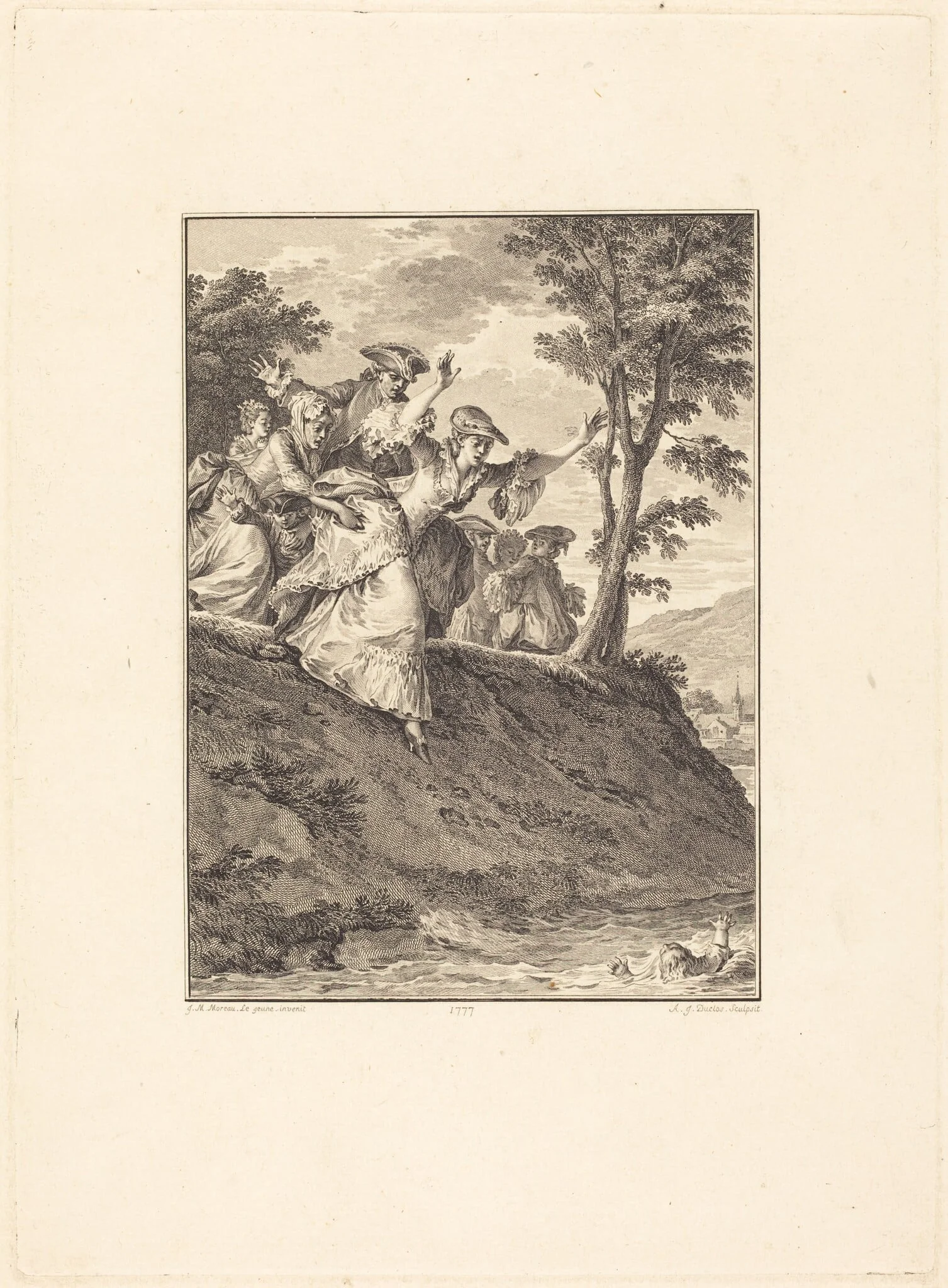 Elle s'élance après lui, detail