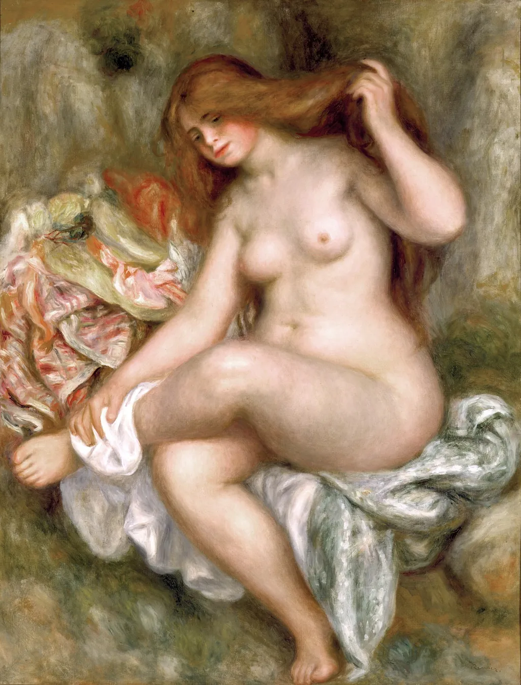 Seated Bather, by Auguste Renoir, oil, 1903