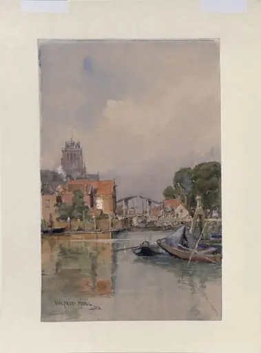 Dordrecht, by Wilfrid Williams Ball, watercolor, 1892