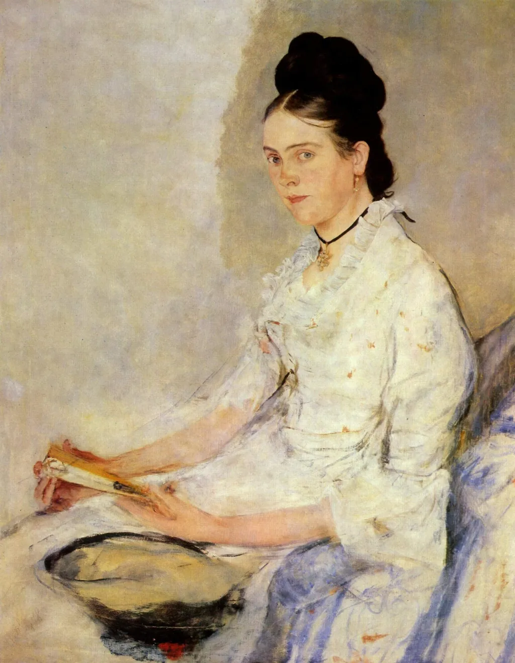 Porträt der Rosine Fischler, Gräfin Treuberg (geborene Edle von Poschinger), by Wilhelm Leibl, oil, 1882