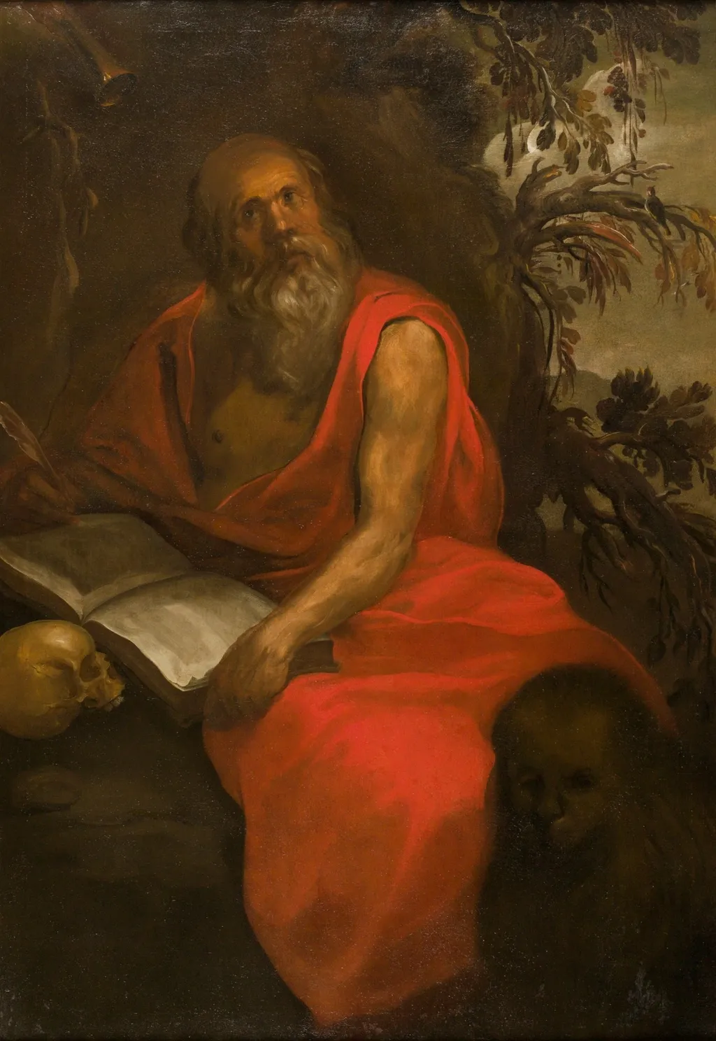 Saint Jerome, by Francisco Herrera the Elder, oil, 1640