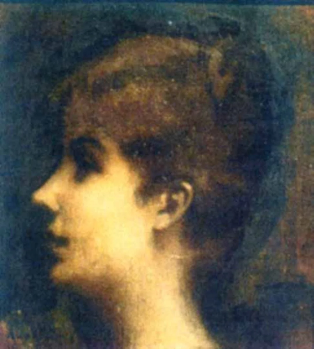 Cap de fată, detail