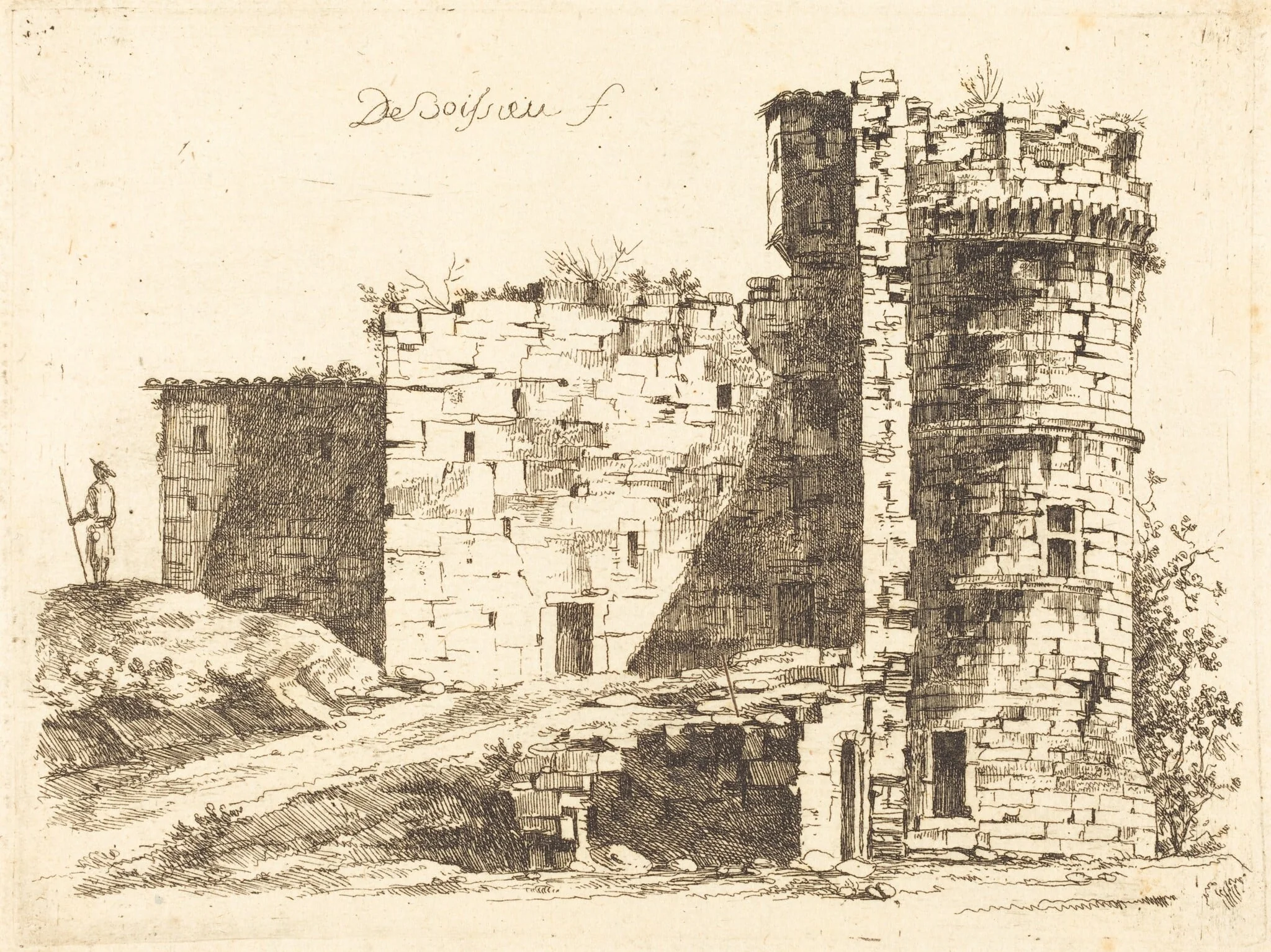 Ruins of the Château Saint-Chamond, Loire, detail