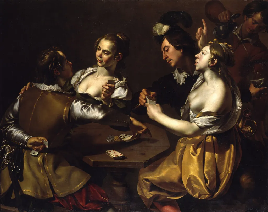 The Cardsharps, by Wouter Crabeth II, oil, 1640