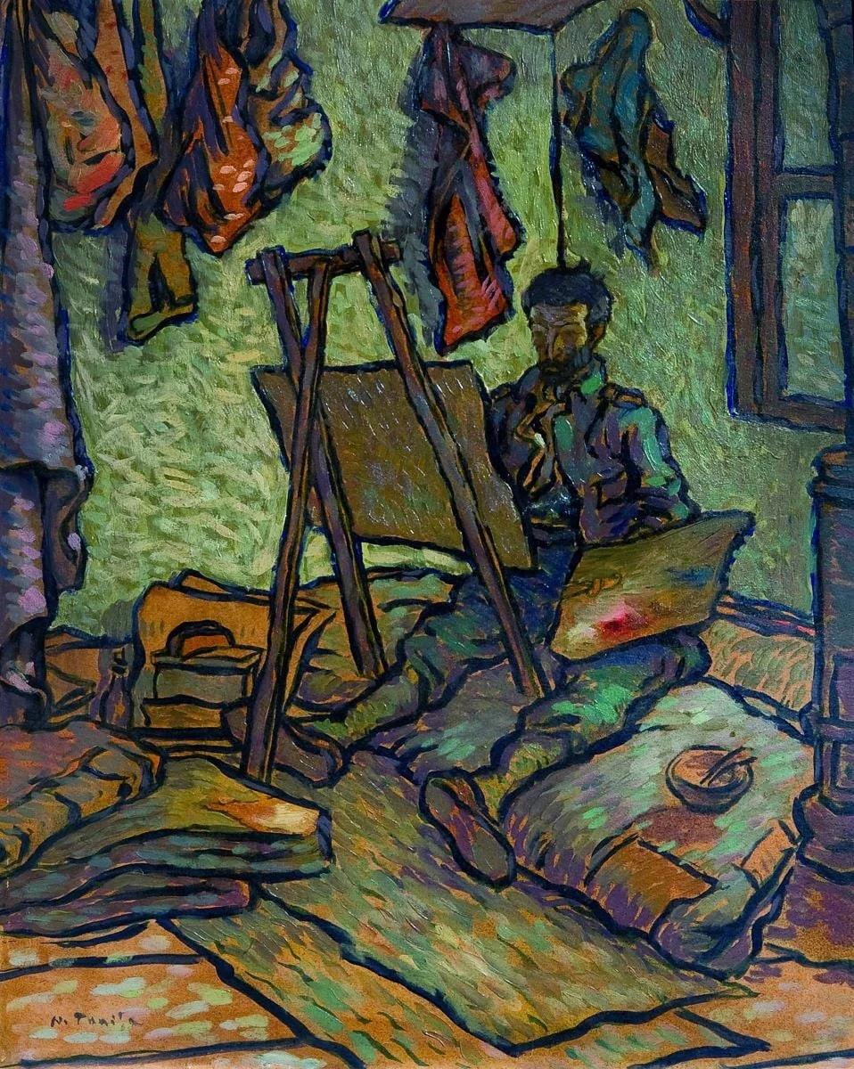 Scenă de lagăr, detail