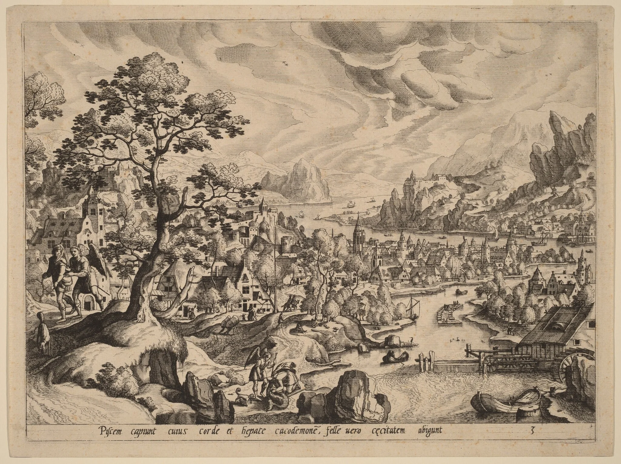 Tobias Catching the Fish in the River Tigris, detail