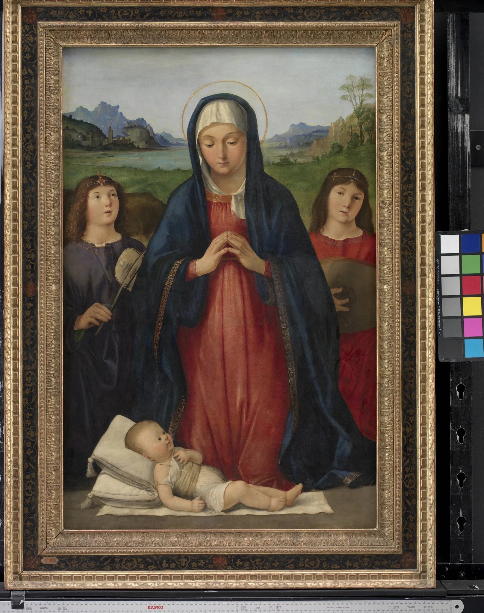 The Christ Child Worshipped by Mary, detail