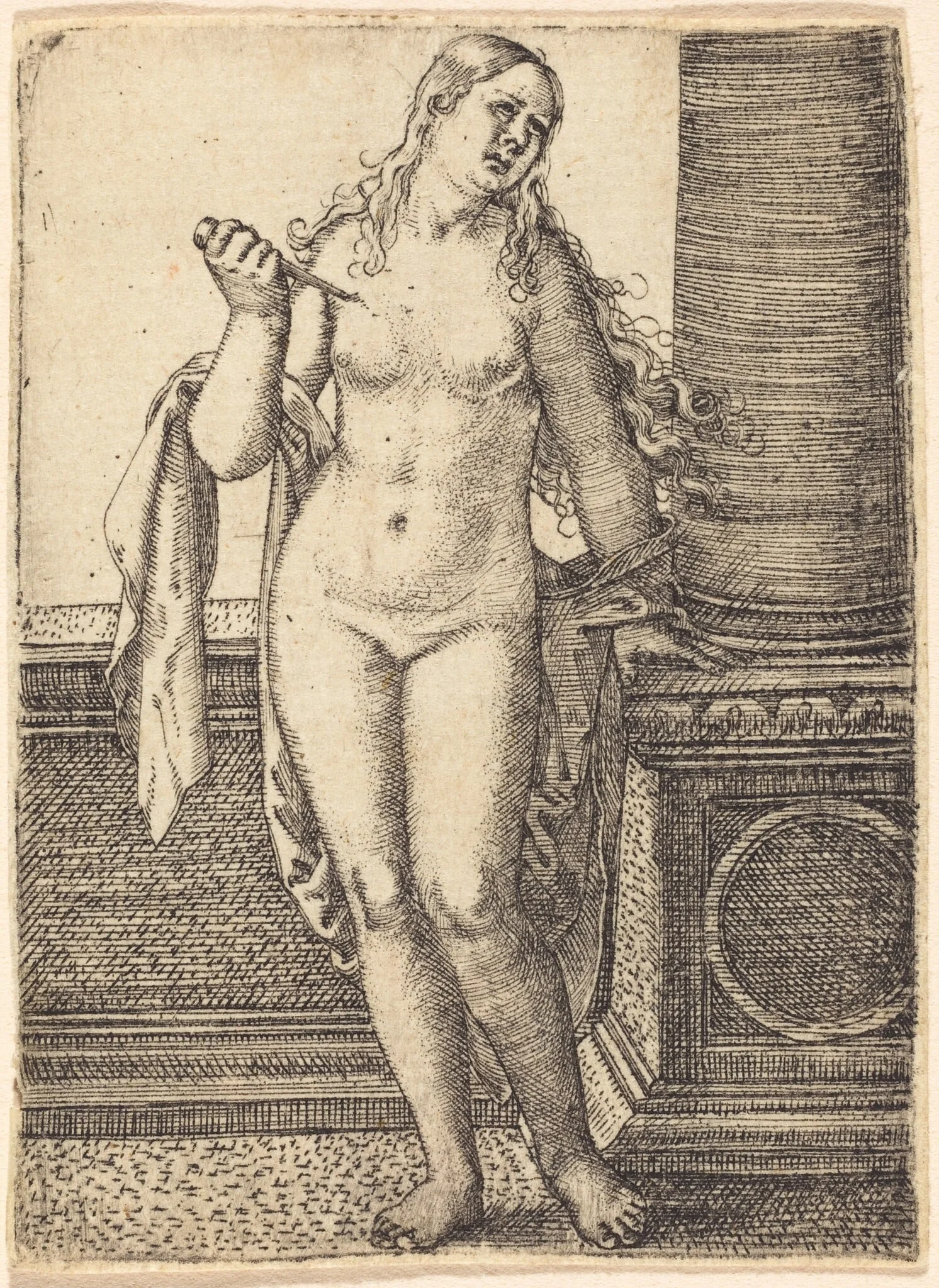 Lucretia Standing at a Column, detail
