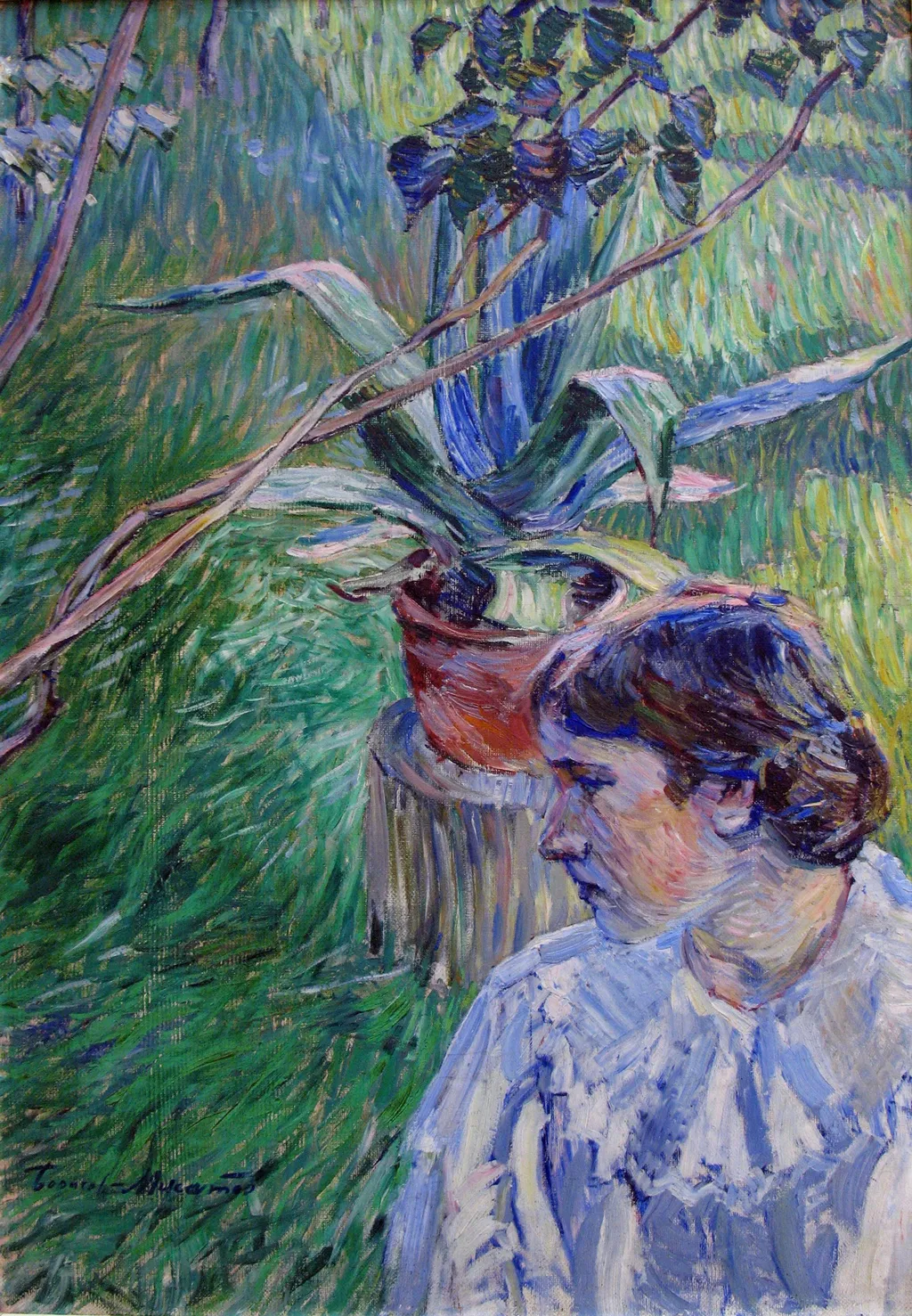 Girl with Agave, 1897, by Victor Borisov-Musatov, unspecified, 1899