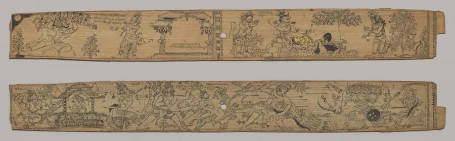 Leaf from a Romance of Chandrabhanu and Lavanyavati of Upendra Bhanja (Indian, died 1740), detail