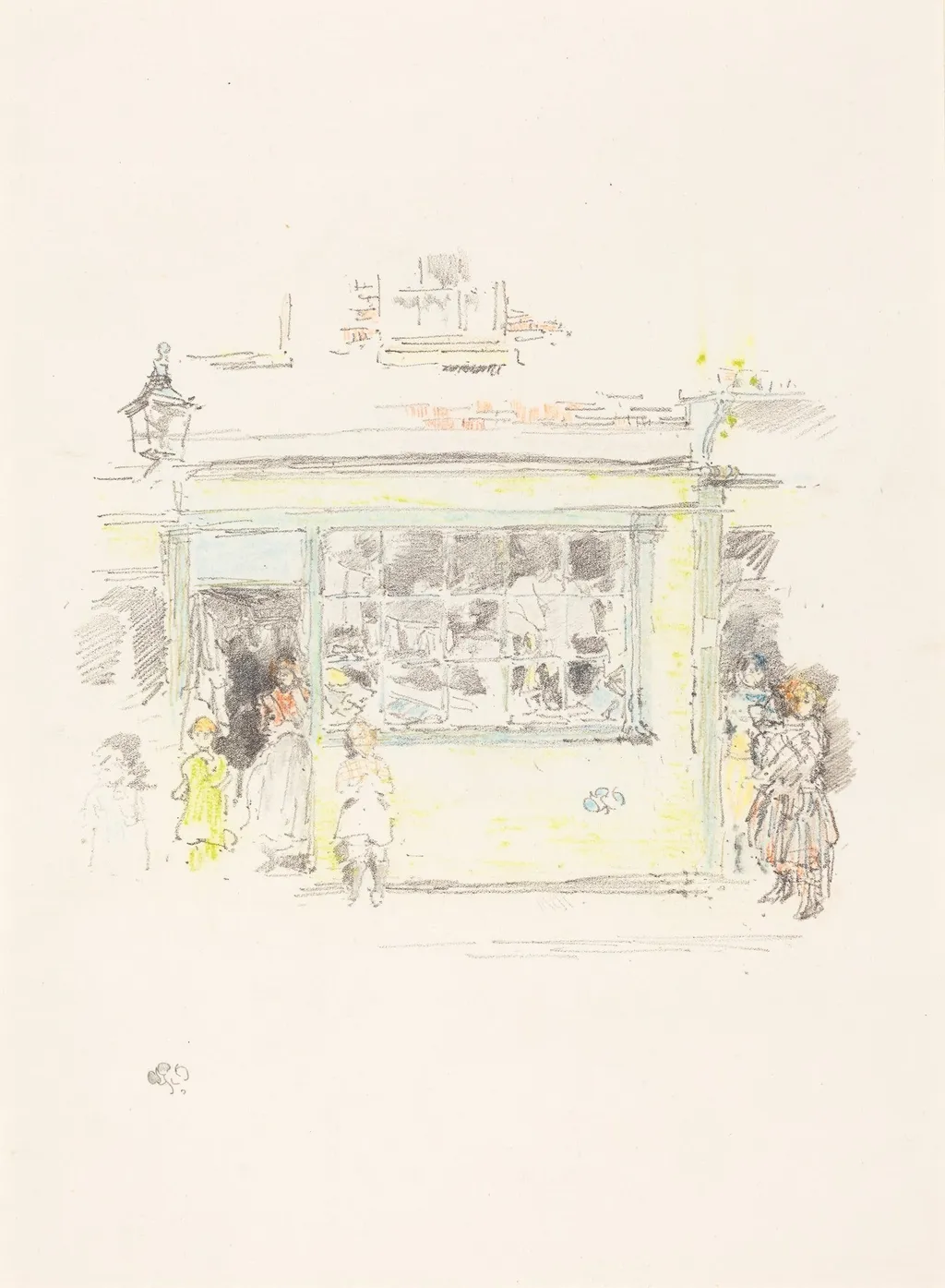 Drury Lane Rags, by James McNeill Whistler, ink, 1888