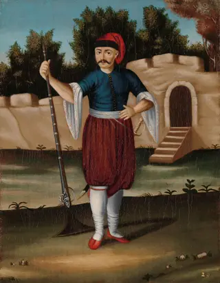 Man from the Albanian Coast, by Jean Baptiste Vanmour, oil, 1718