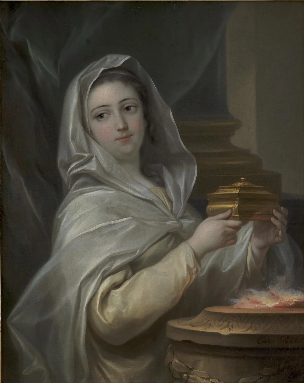 A Vestal. Woman portrayed as a Vestal?, detail