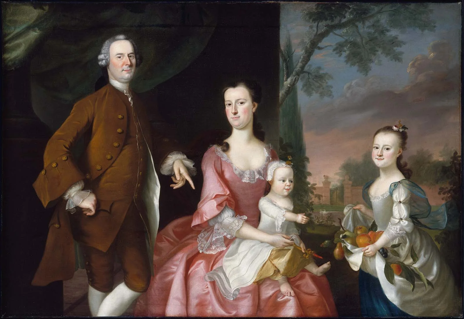 Isaac Winslow and His Family, detail