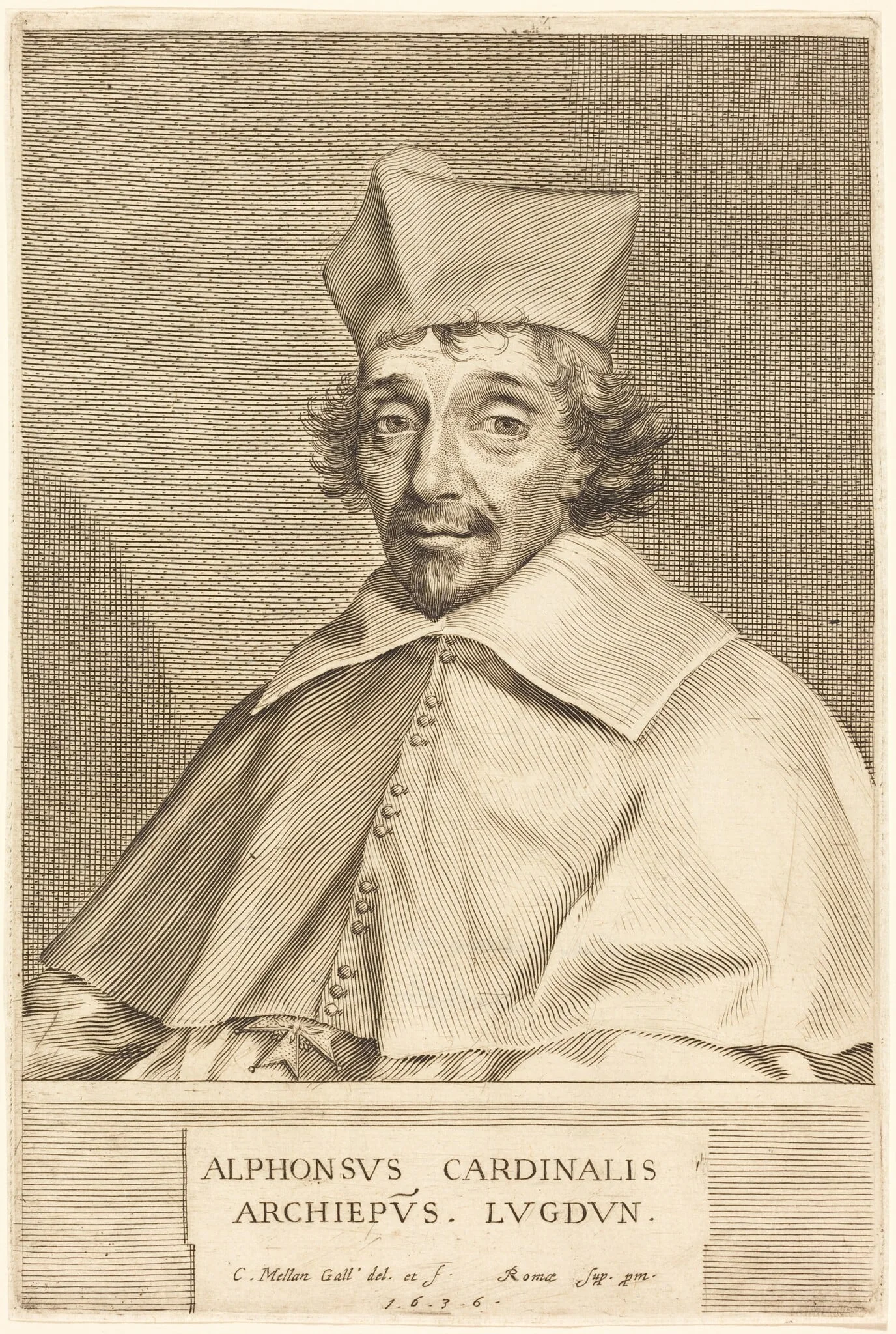 Alphonse du Plessis Richelieu, Cardinal of Lyon, detail