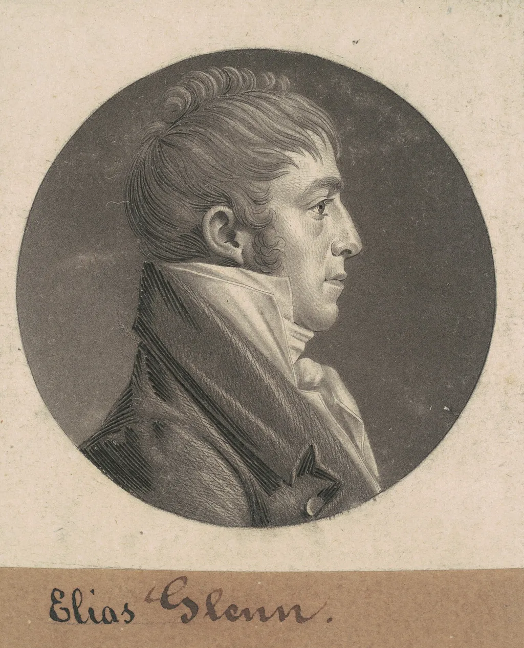 Elias Glenn, by Charles B. J. Févret de Saint-Mémin, ink, 1803