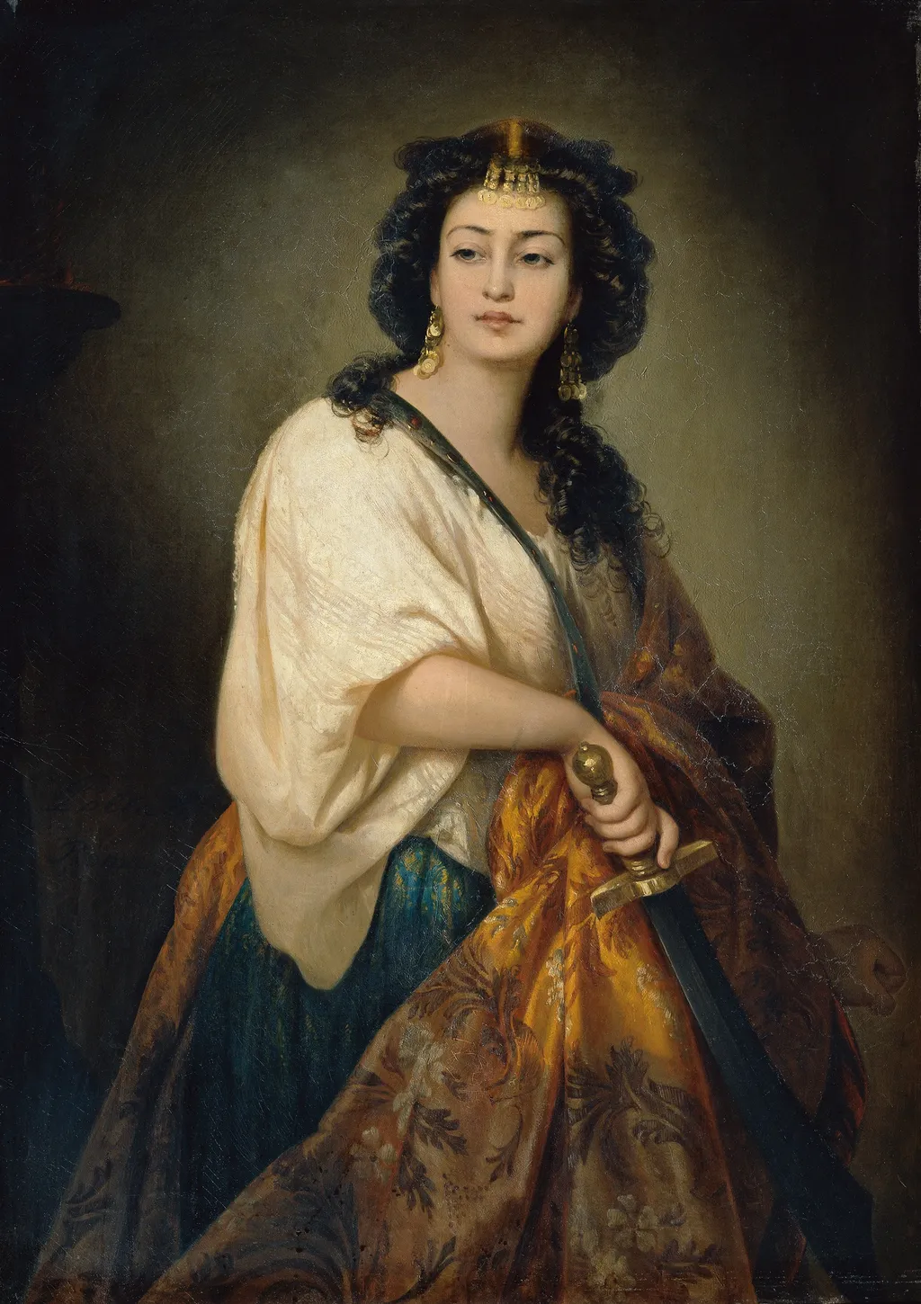Judith, by Leopold Pollak, oil, 1870