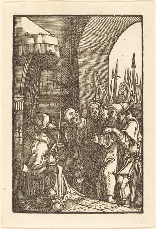 Christ before Pilate, by Albrecht Altdorfer, ink, 1513