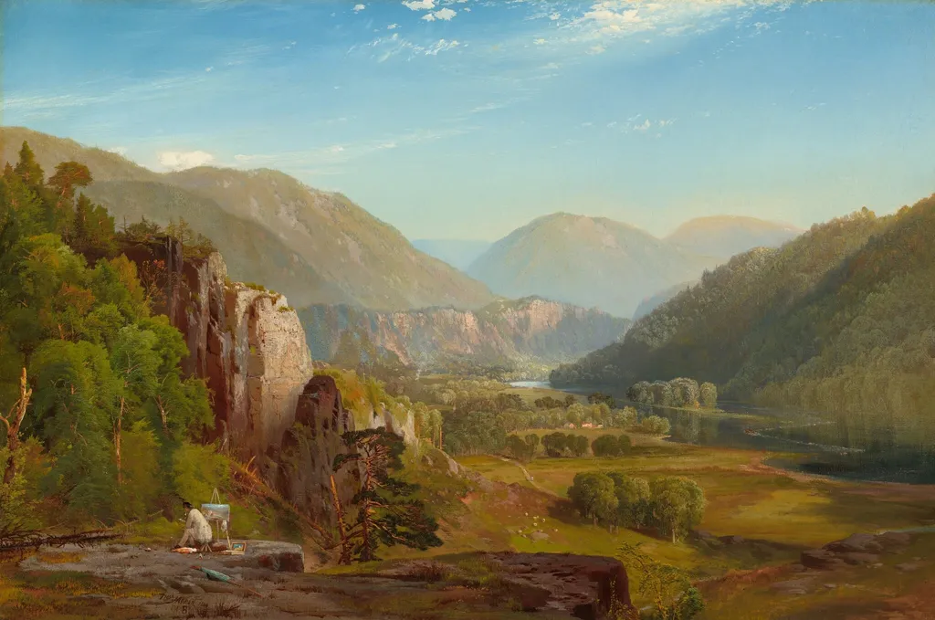 The Juniata, Evening, by Thomas Moran, oil, 1864
