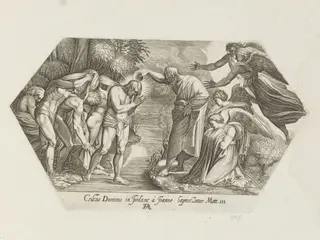 The Baptism of St. John, by Francesco Villamena