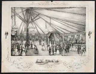 Fête donnée à Tivoli en faveur des pensionnaires de l'ancienne liste civile le 3 Juin 1840, by Jules Platier, 1840