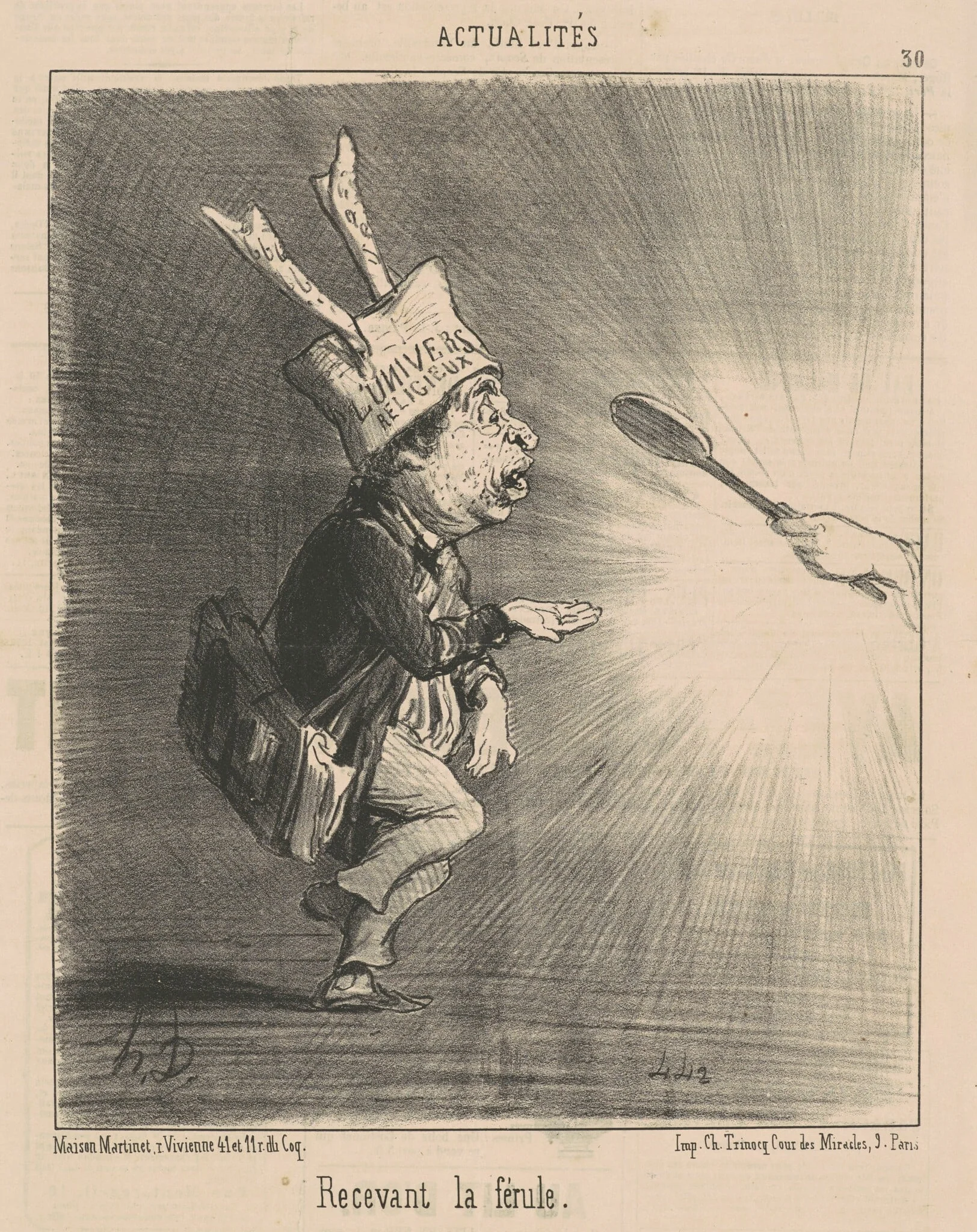 Recevant la férule, detail
