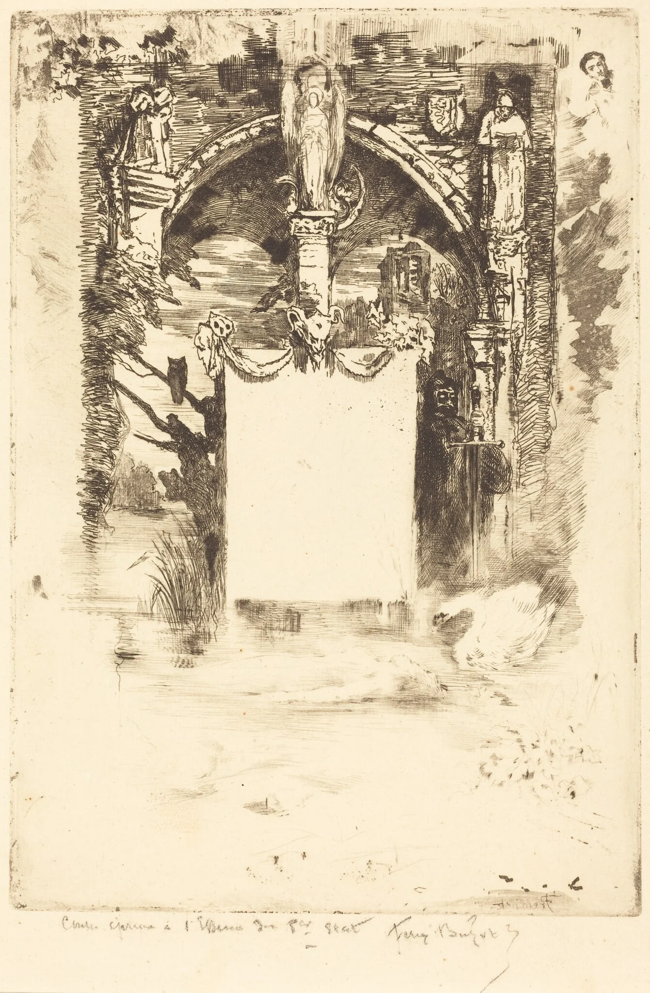 Ex-Libris pour "L'Ensorcelée" (Bookplate for "L'Ensorcelée"), detail