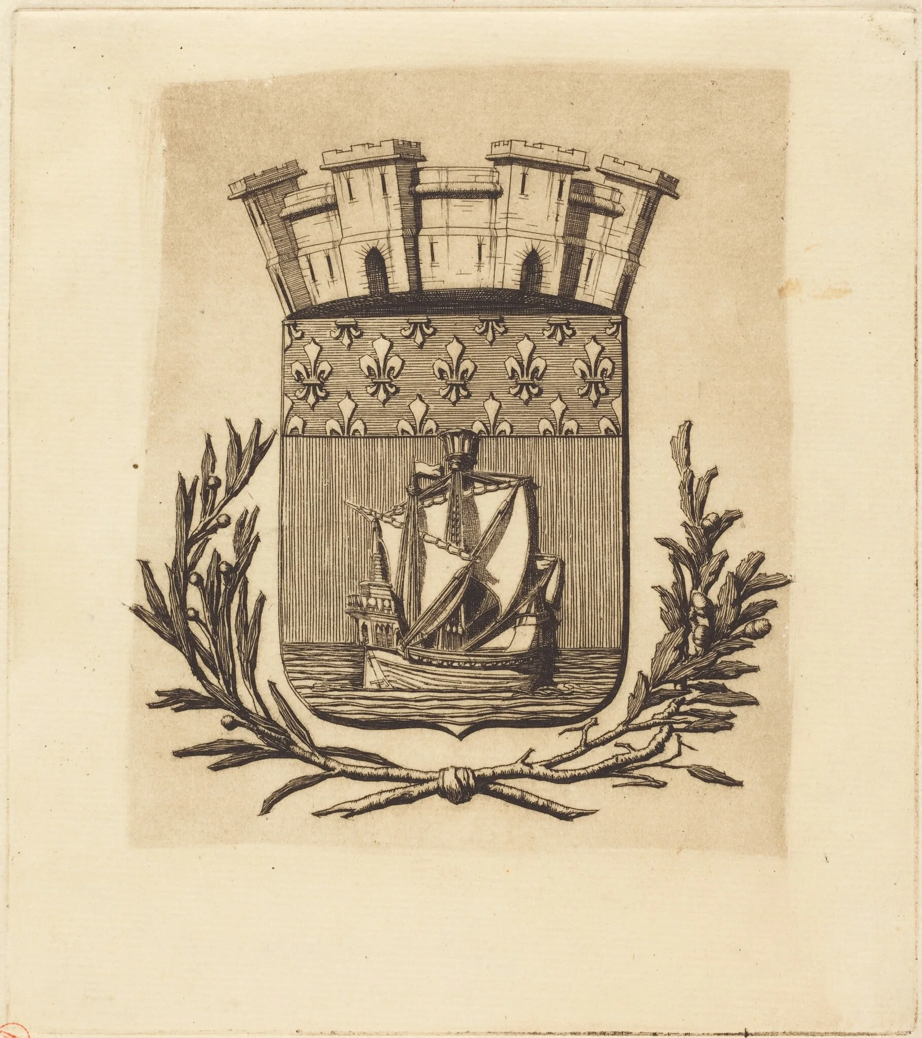 Armes symboliques de la ville de Paris (Symbolical Arms of the City of Paris), detail