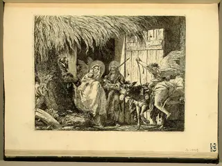 Joseph and Mary Prepare to Leave, by Giovanni Domenico Tiepolo, ink, 1753