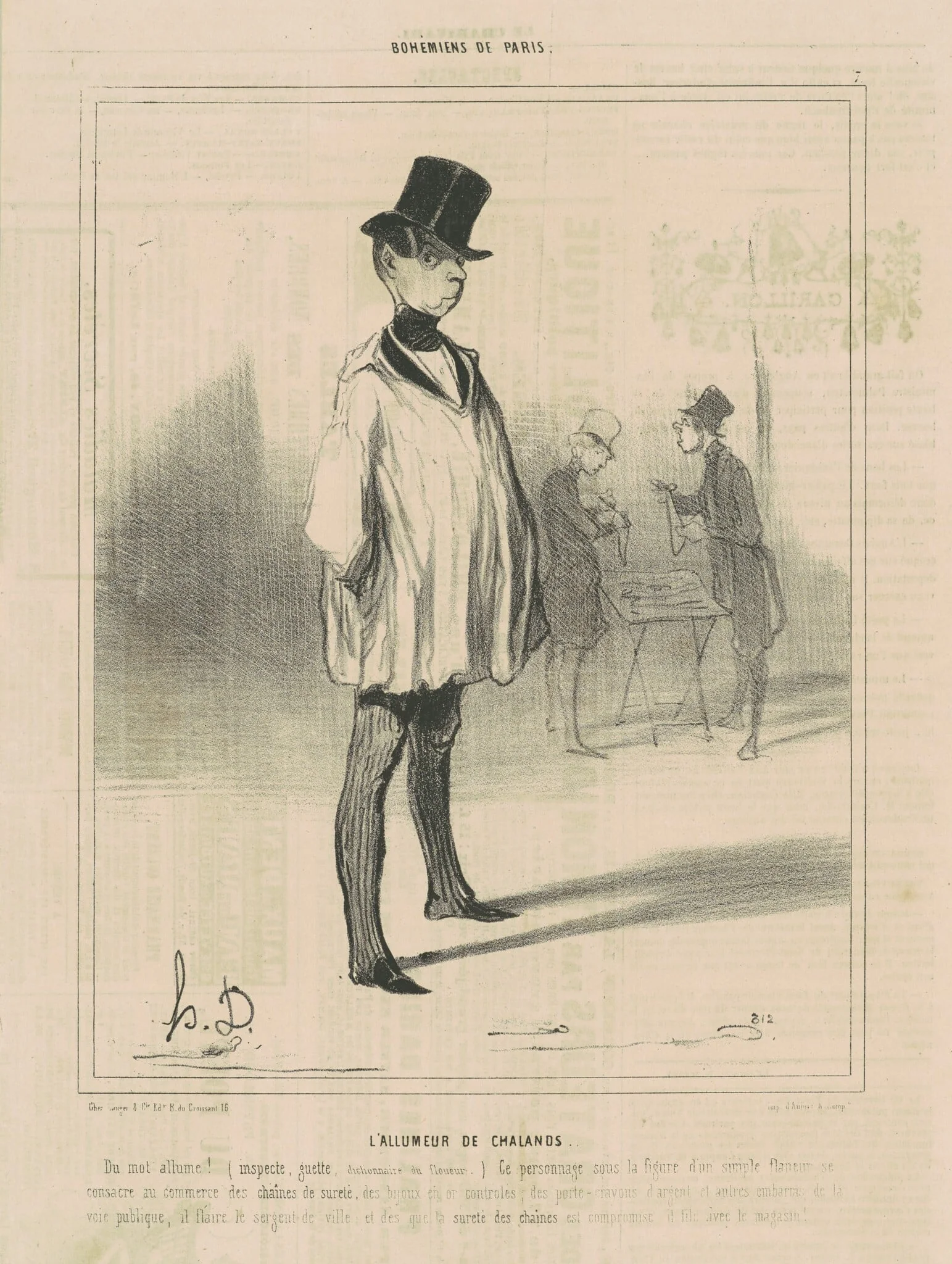 L'allumeur de chalands, detail