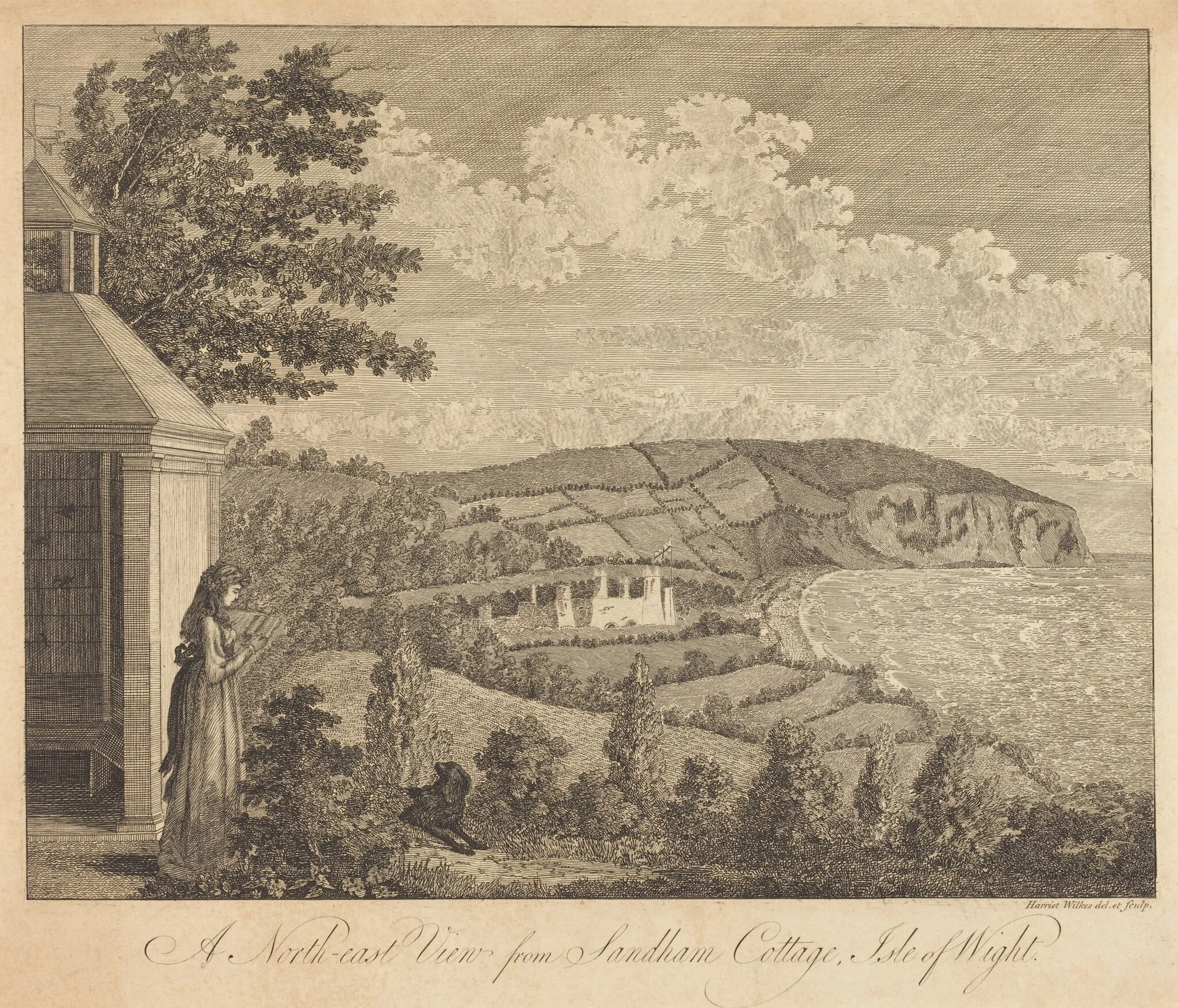 A North-East View from Sandham Cottage, Isle of Wight, detail