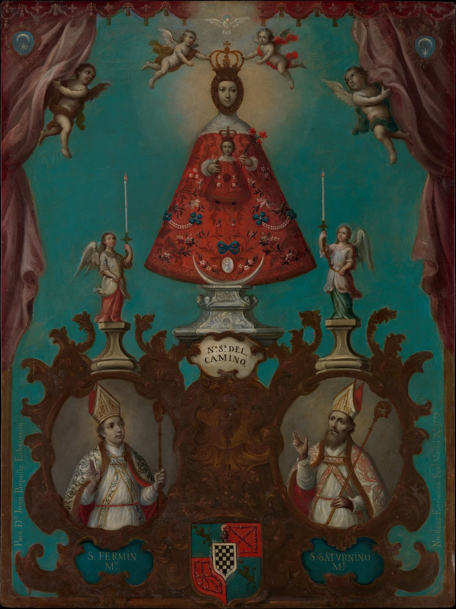 The Virgin of El Camino with St. Fermín and St. Saturnino, detail