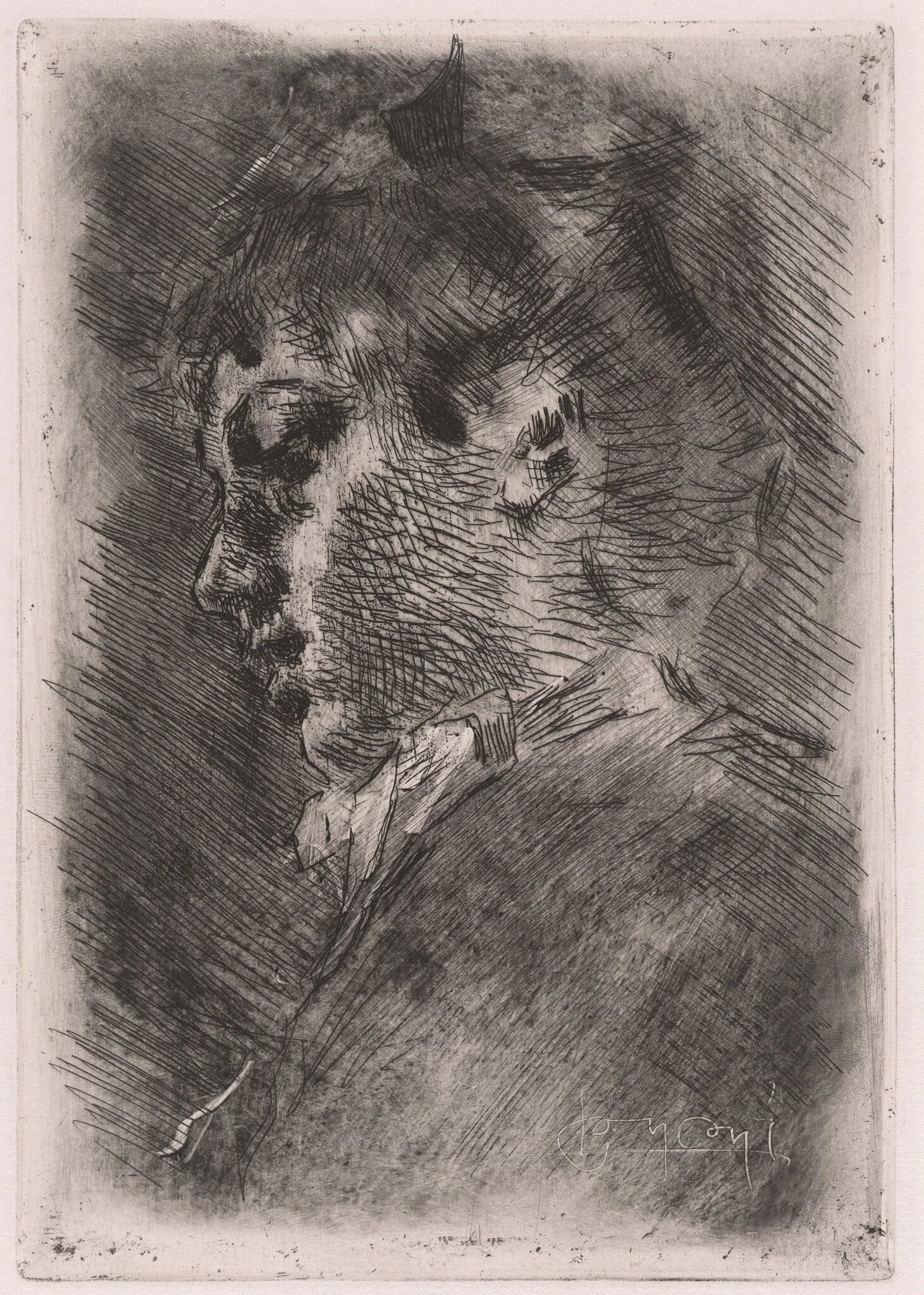 Portrait of a Young Woman in Profile, detail