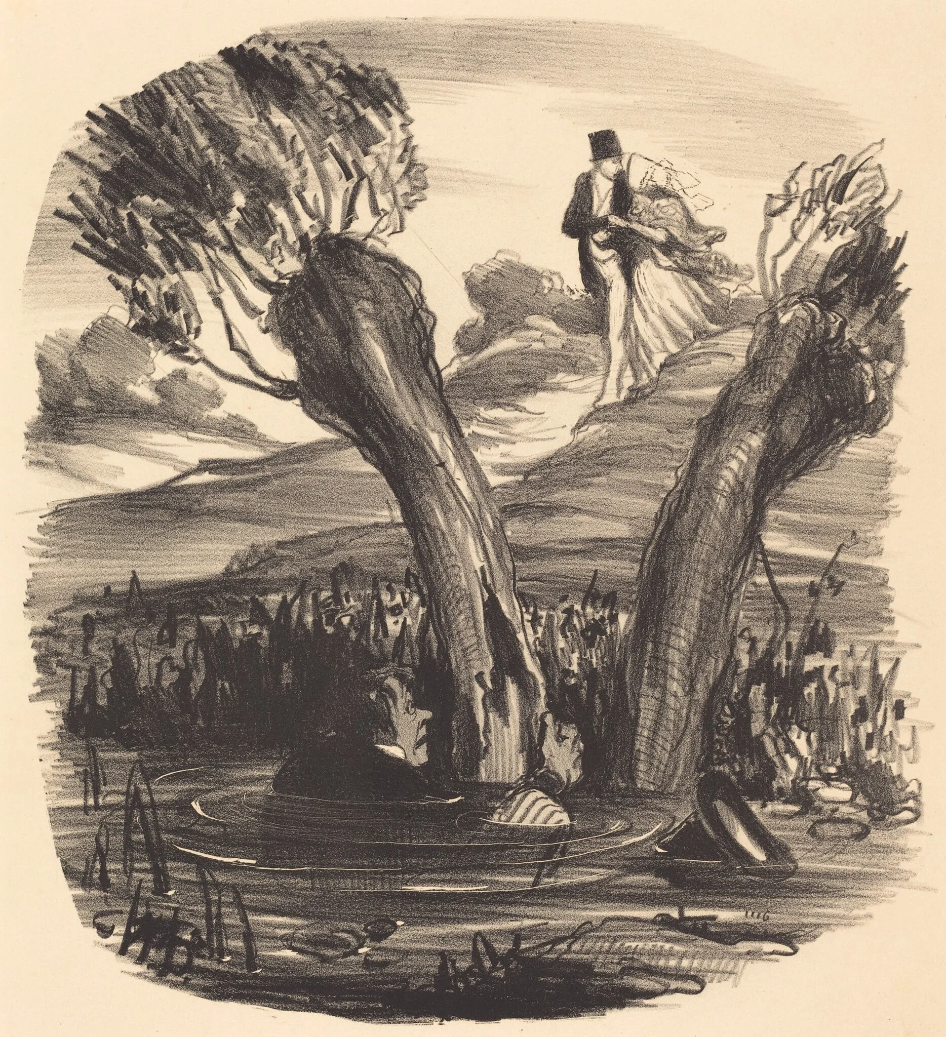 Un Mari brûlé du feu de la jalousie, detail