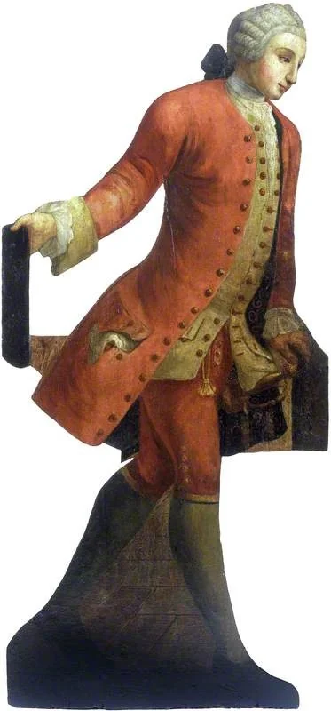 Young Man with a Sword (dummy board), detail