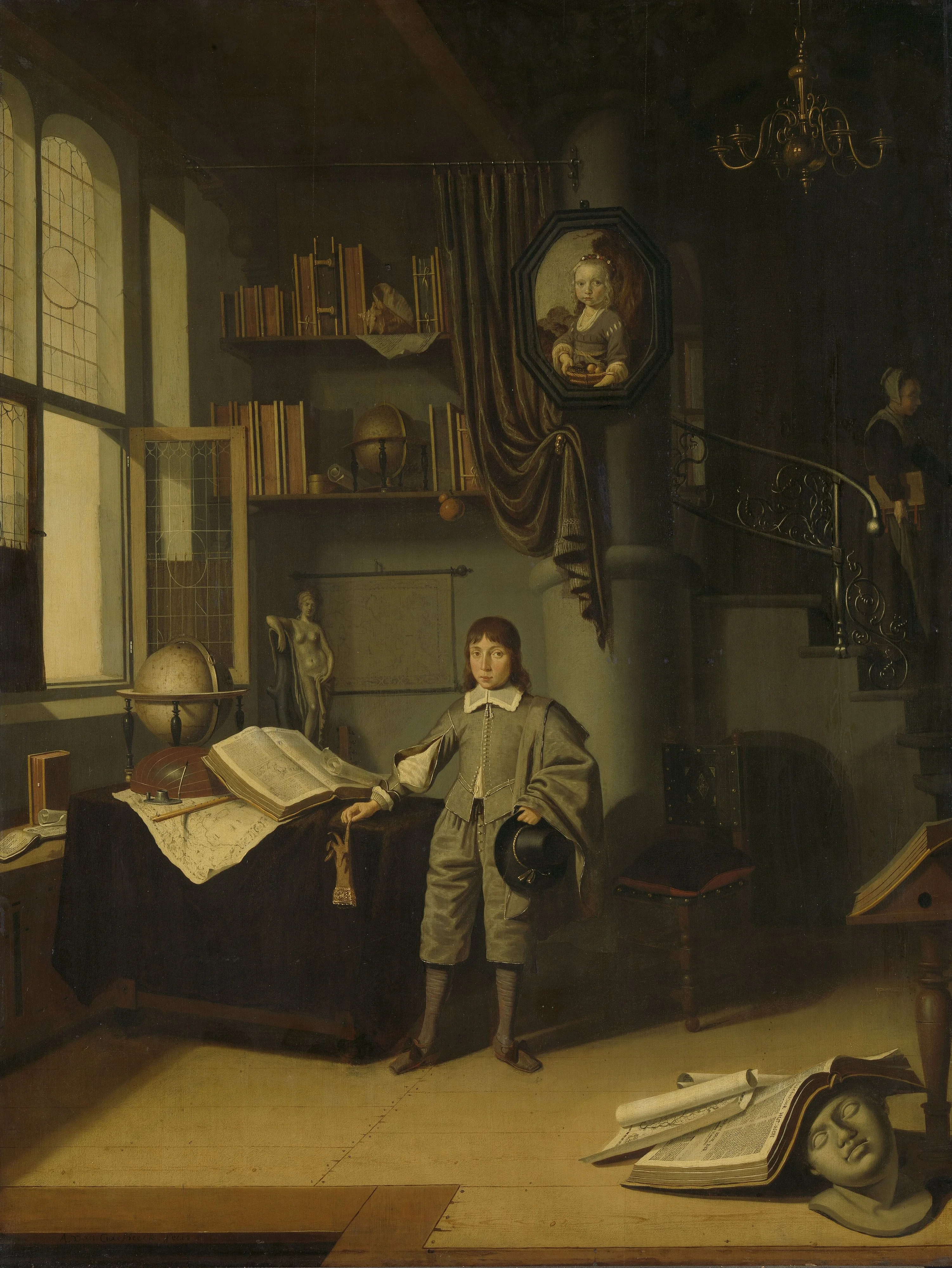 Young Man in a Study, detail
