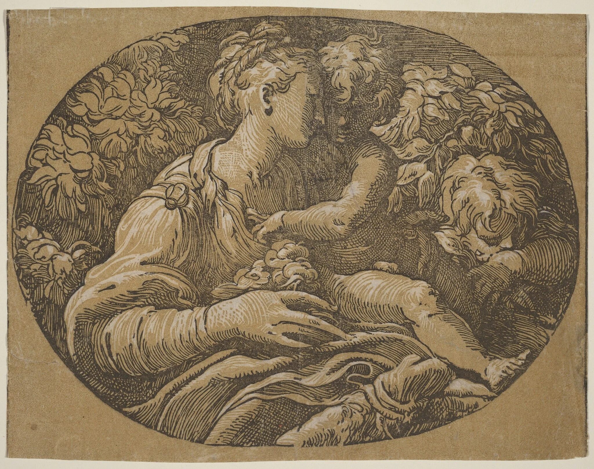 The Virgin with the Rose, detail