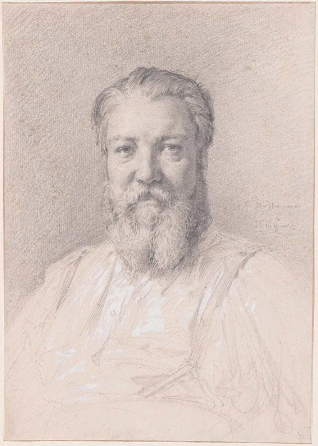 René François Armand Prudhomme, by François-Nicolas Chifflart, graphite