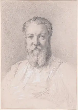 René François Armand Prudhomme, by François-Nicolas Chifflart, graphite