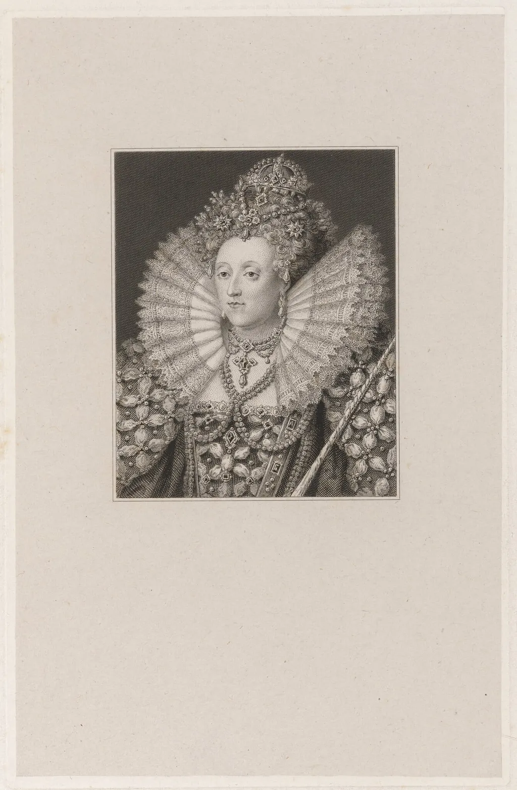 Queen Elizabeth, by Robert Graves, ink, 1836