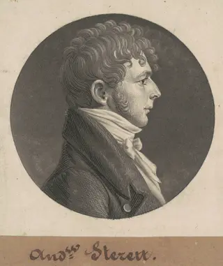 Andrew Sterett, by Charles B. J. Févret de Saint-Mémin, ink, 1803