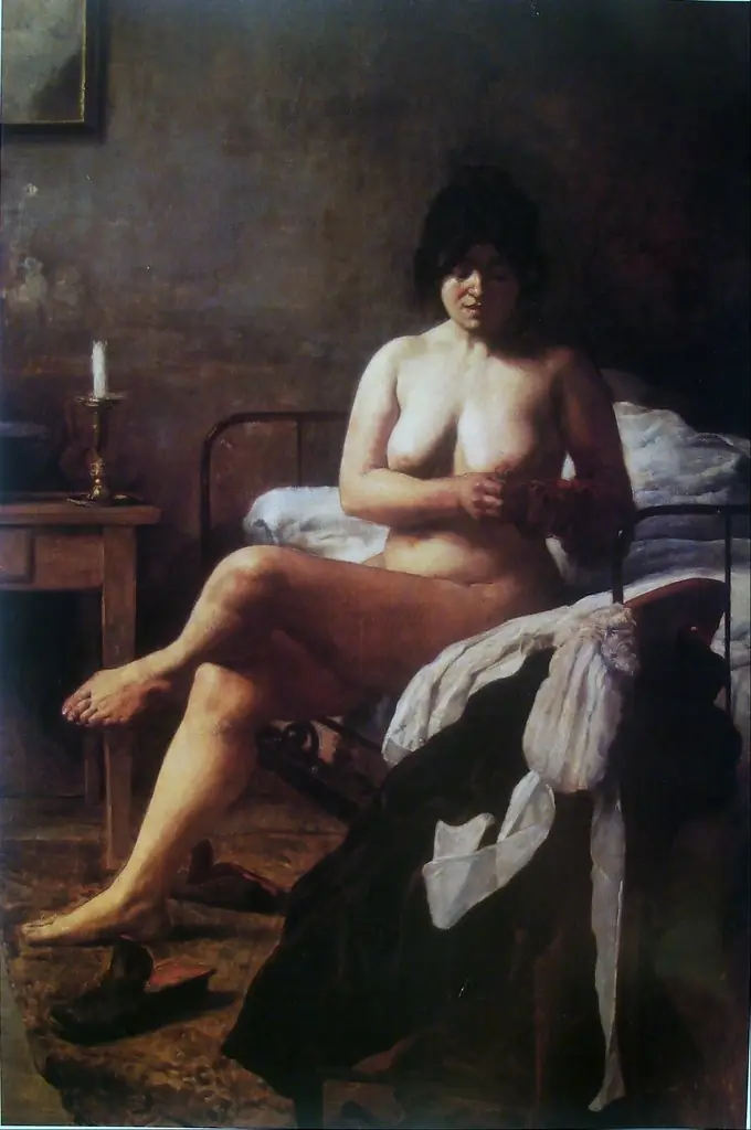 El despertar de la criada, by Eduardo Sívori, oil, 1894