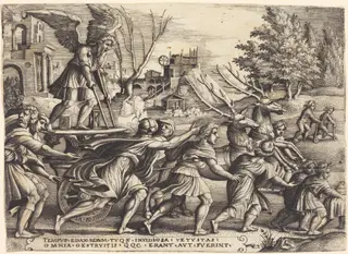 The Triumph of Time, by Georg Pencz, ink, 1539