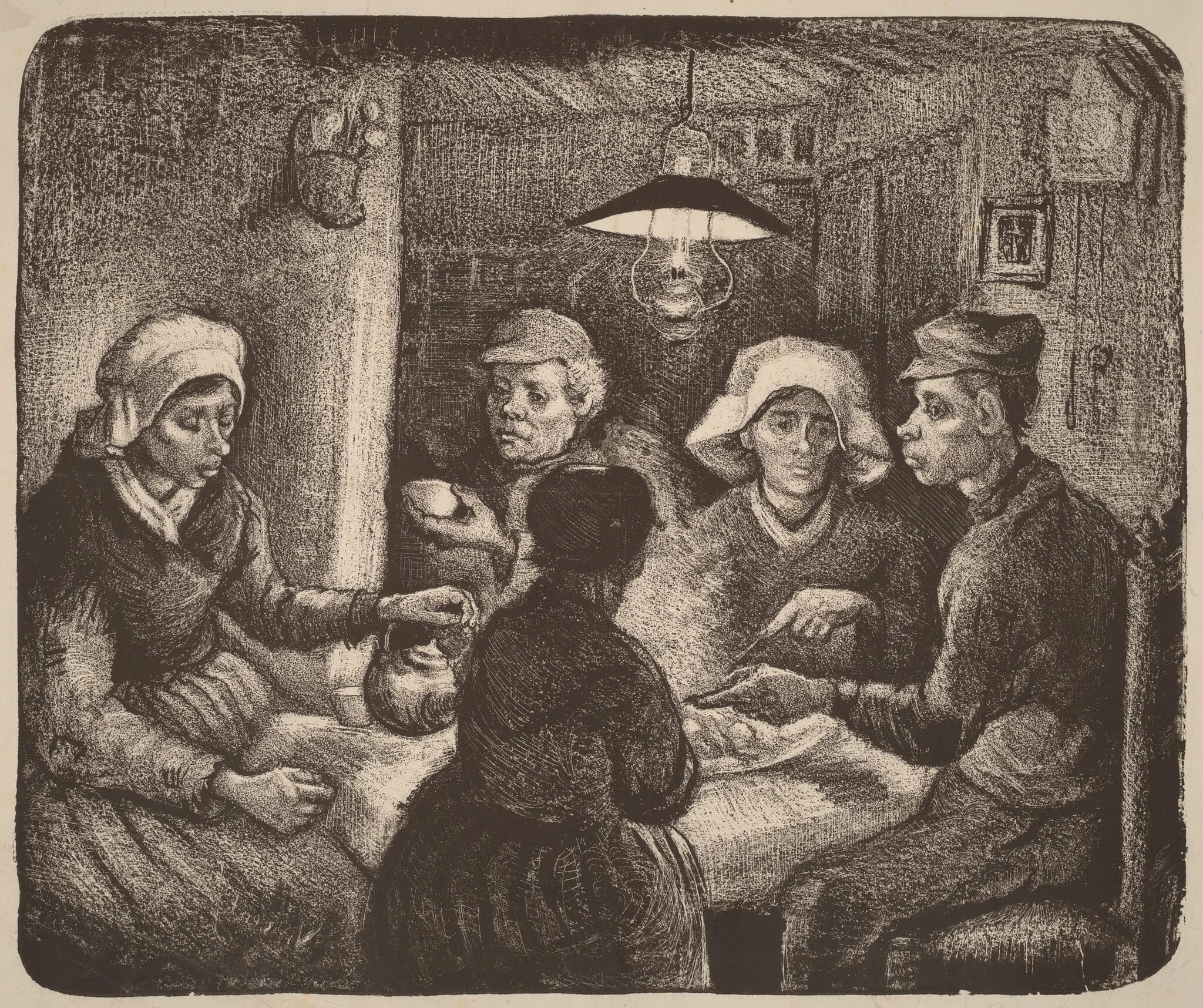 Potato Eaters, detail
