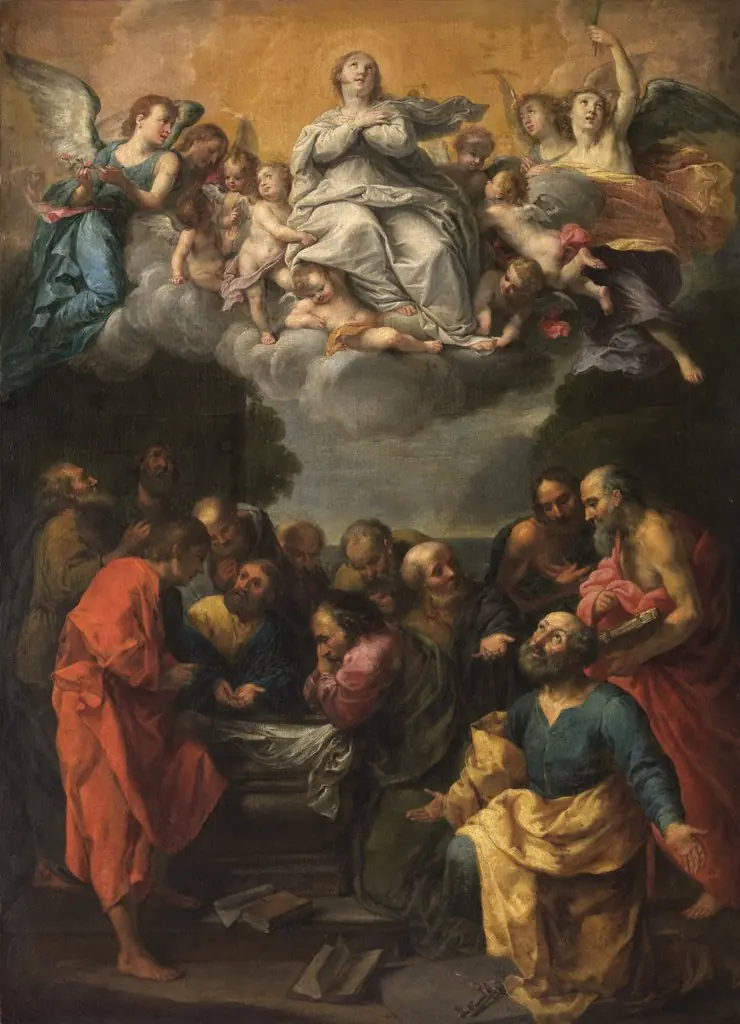 The Assumption of Mary, by Guido Reni, oil, 1618