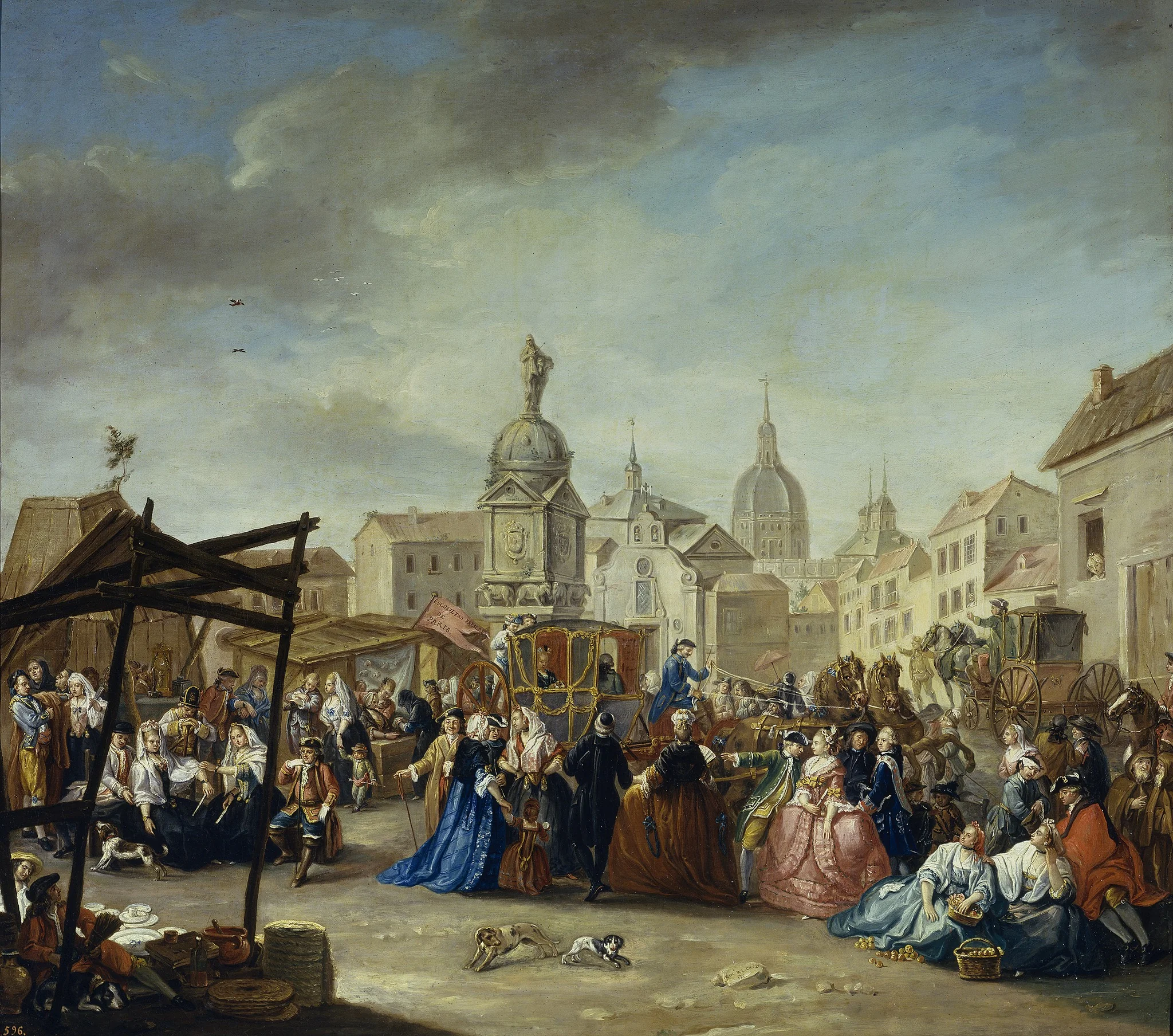 "Madrid Fair in Cebada Square", detail